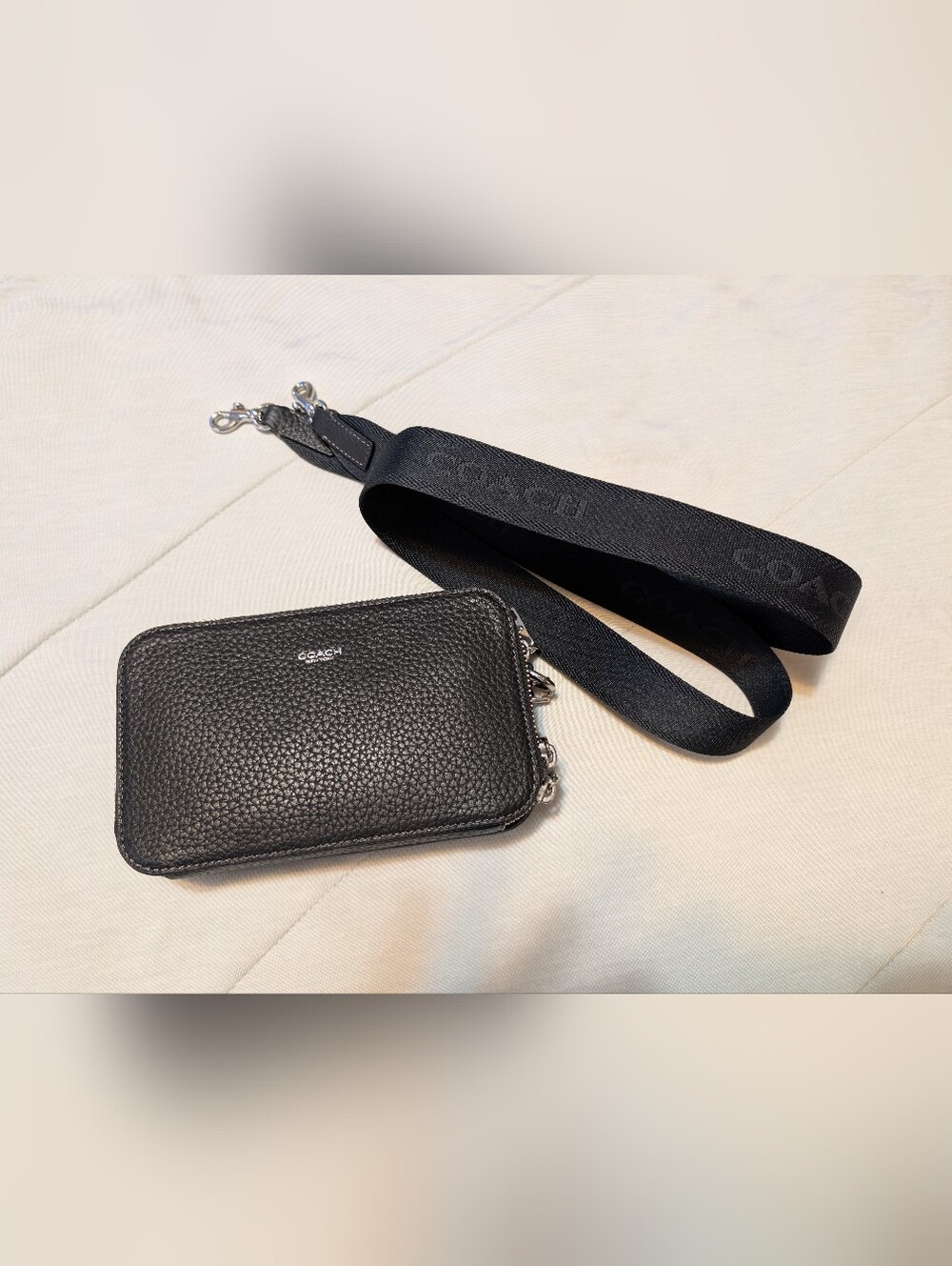 Coach Black Clinton Crossbody Pebble Leather